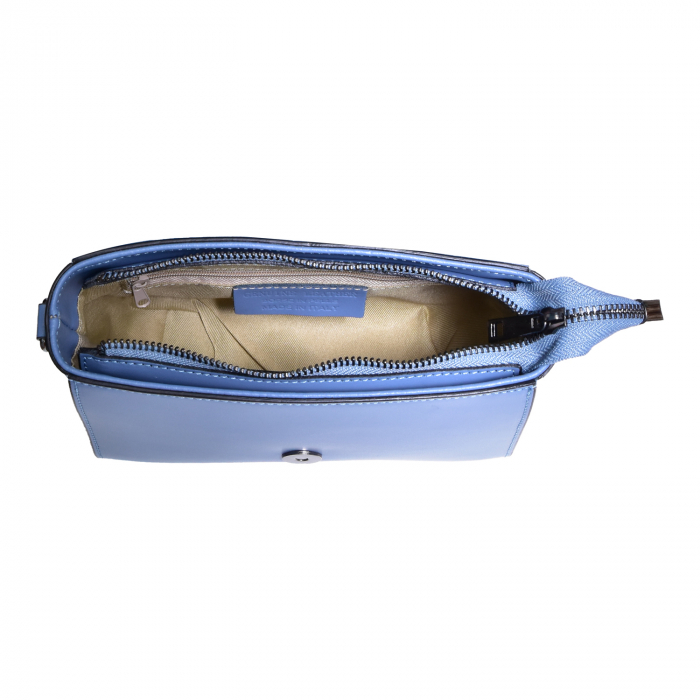 Geantă Ryana, piele naturala, albastru croco, 8160 [4]