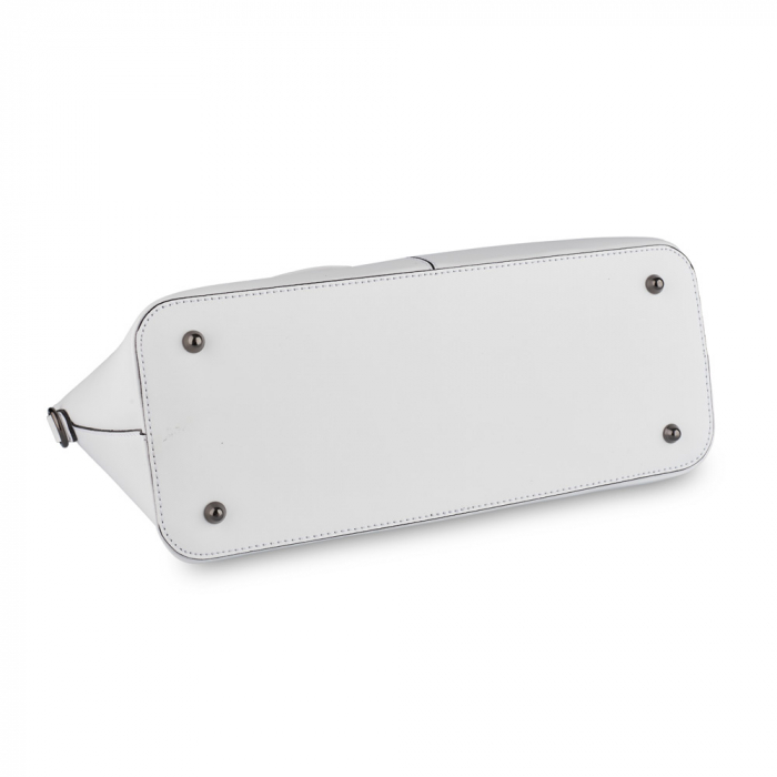 Geantă Sybil, alba din piele naturală 8140 [4]