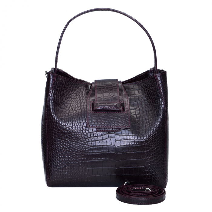 Geantă Vanesa, piele naturala, bordo, 8139 [2]