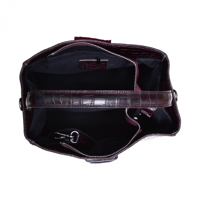 Geantă Vanesa, piele naturala, bordo, 8139 [5]