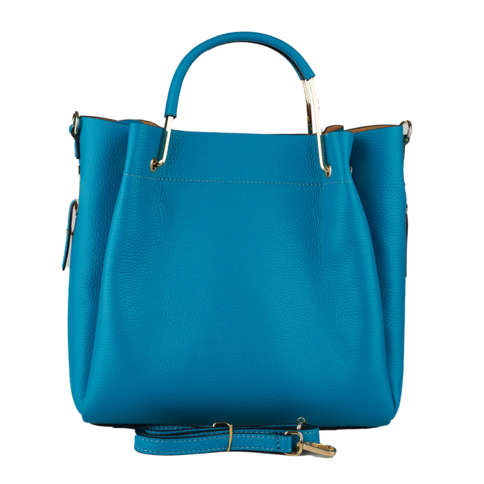 Geantă Alice, piele naturala, turcoaz, 8055 [3]
