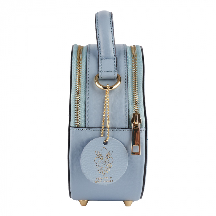 Geanta Alma,din piele naturala saffiano bleo  8206 [3]