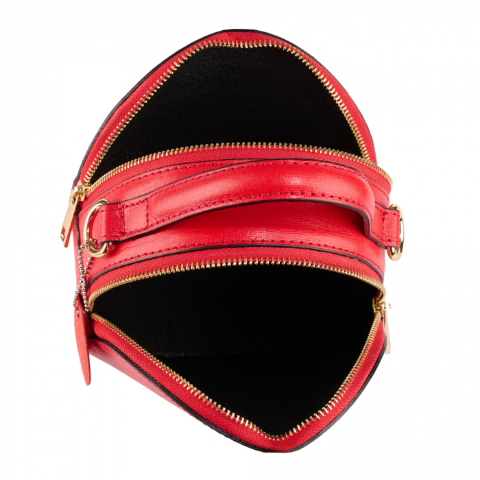 Geanta Alma,din piele naturala saffiano rosie  8206 [5]