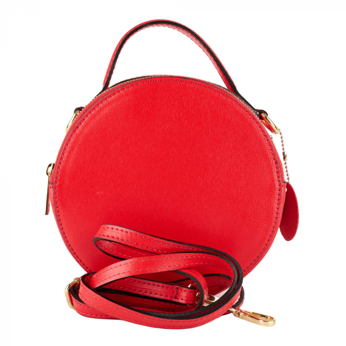 Geanta Alma,din piele naturala saffiano rosie  8206 [3]