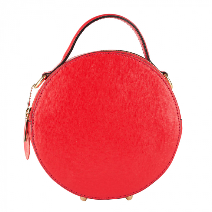 Geanta Alma,din piele naturala saffiano rosie  8206 [2]