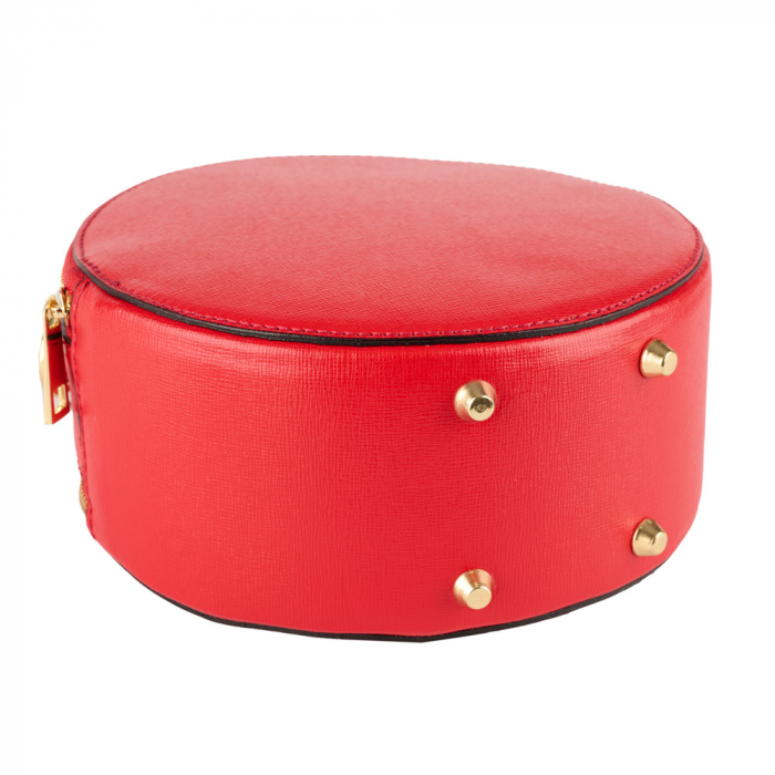 Geanta Alma,din piele naturala saffiano rosie  8206 [4]