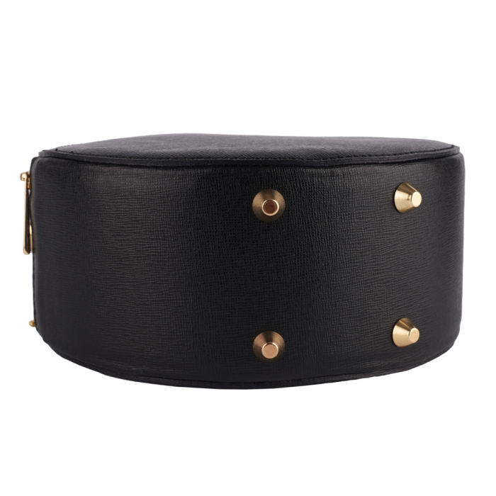 Geanta Alma,din piele naturala saffiano neagra 8206 [4]