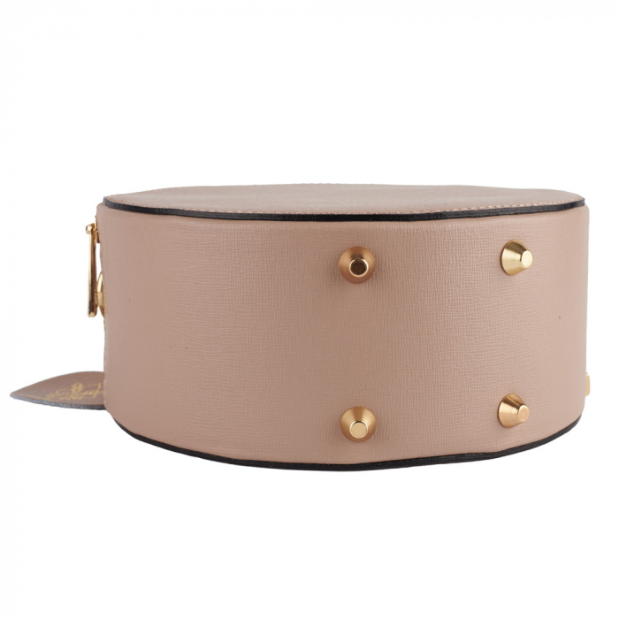 Geanta Alma,din piele naturala saffiano nude 8206 [3]