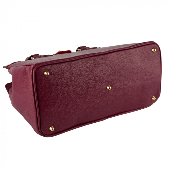 Geantă piele naturală bordo 8214 [4]