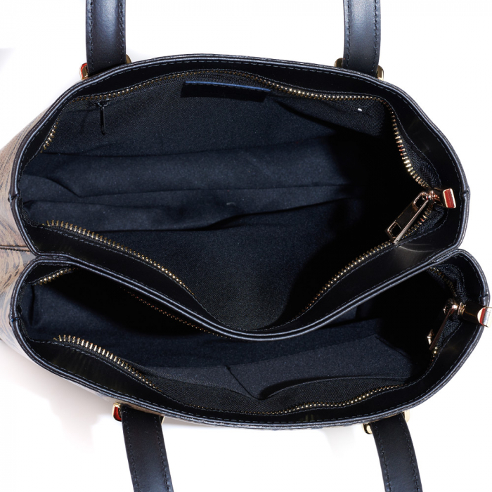 Geanta Cora, din piele naturala neagra 8134 [4]