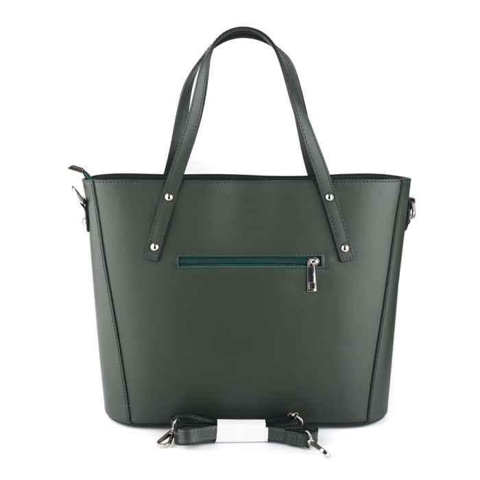Geanta Amma, verde din piele naturala, 8128 [3]