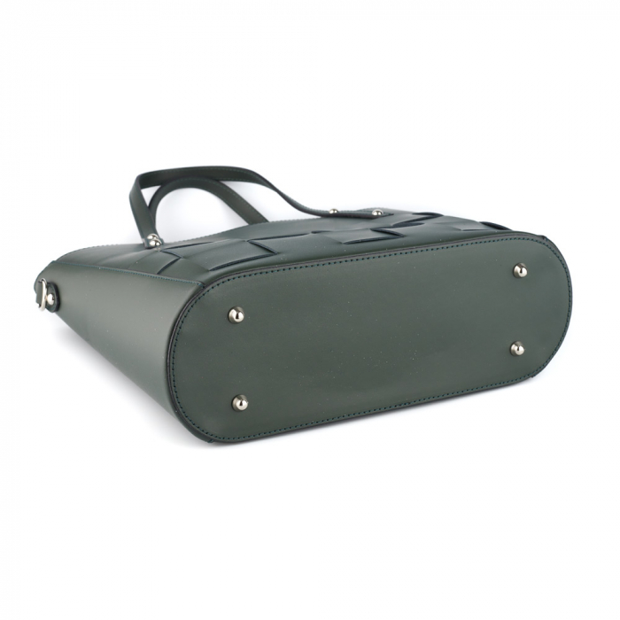 Geanta Amma, verde din piele naturala, 8128 [4]