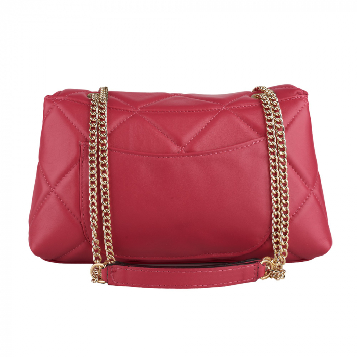 Geantă Amya, piele naturala fucsia, bareta metalica, 8163 [3]