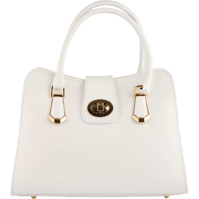 Geantă Analisa din piele 100% naturală,alb, 8117 [2]