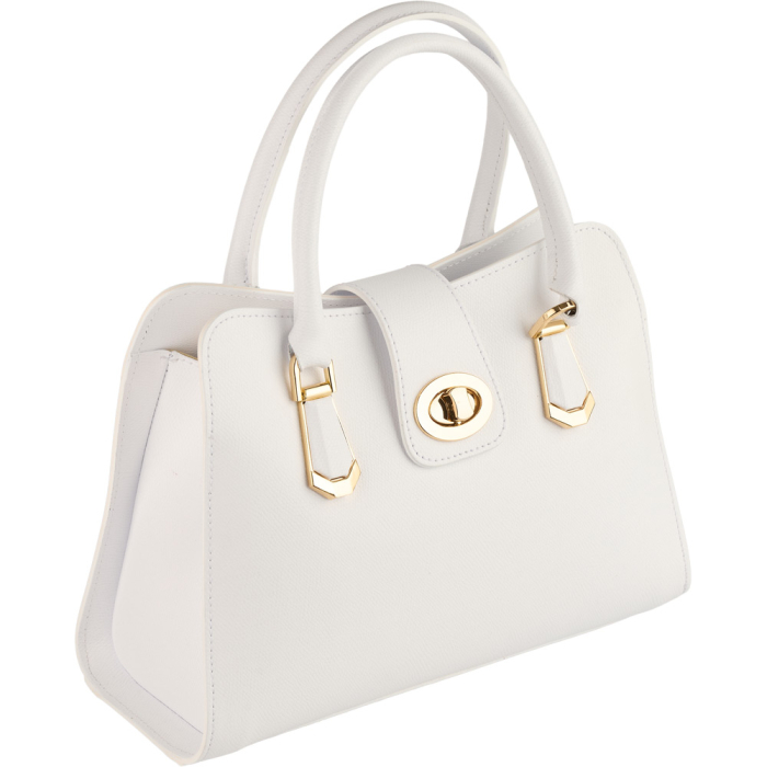 Geantă Analisa din piele 100% naturală,alb, 8117 [1]