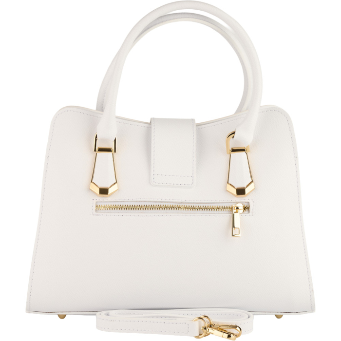Geantă Analisa din piele 100% naturală,alb, 8117 [3]