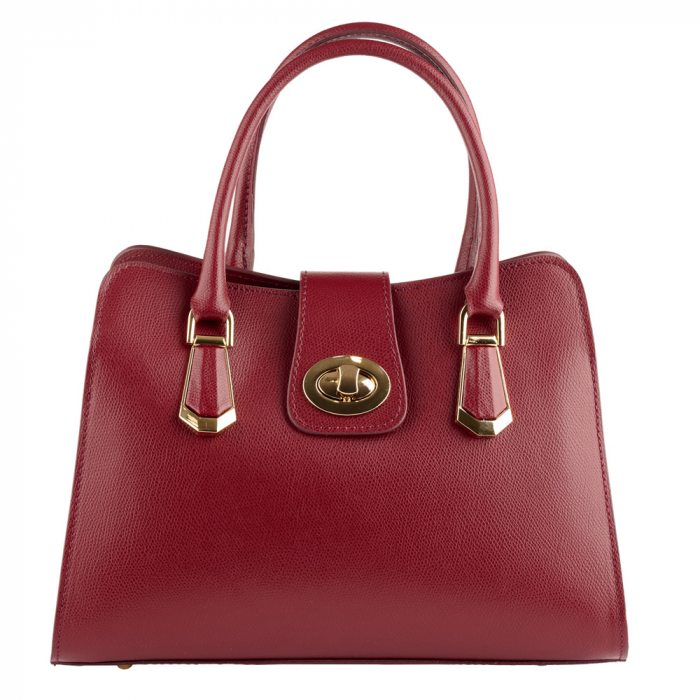 Geantă Analisa, bordo din piele naturală 8117 [2]