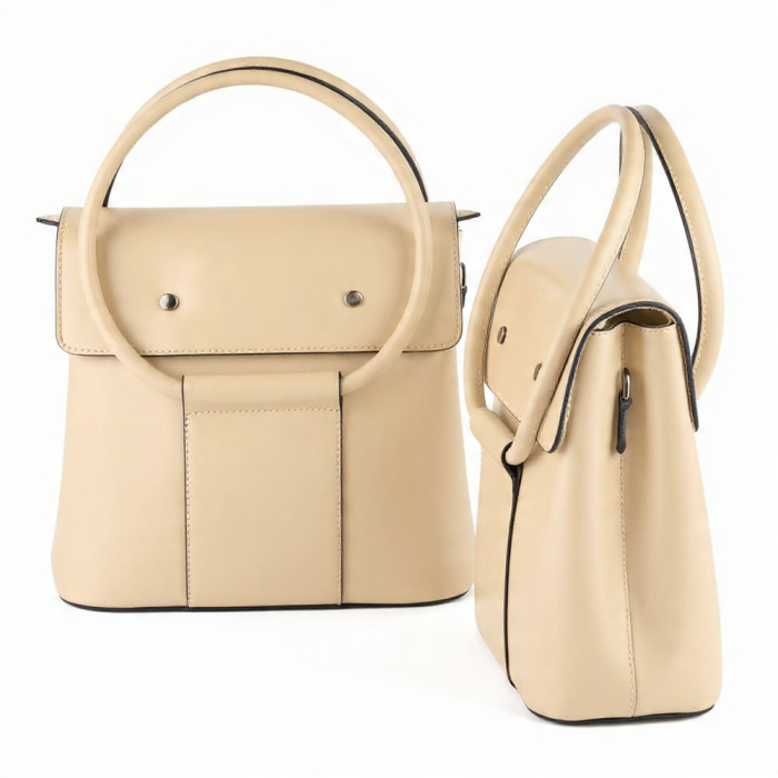 Geantă Angel, piele 100% naturala, crem , 8056 [6]