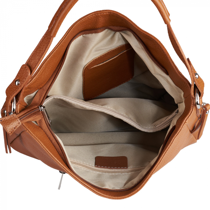 Geanta Ariela, din piele naturală coniac, 8173 [5]