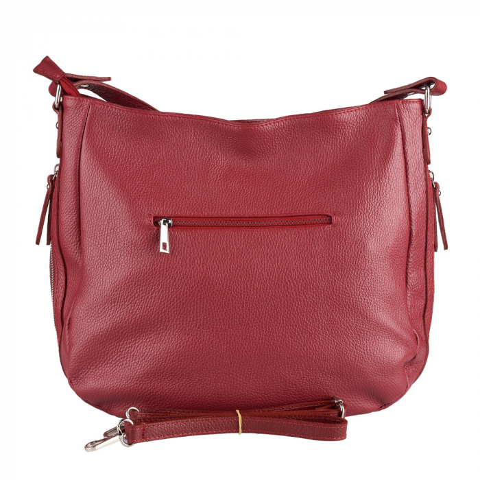 Geanta Ariela, din piele naturală rosu inchis, 8173 [3]