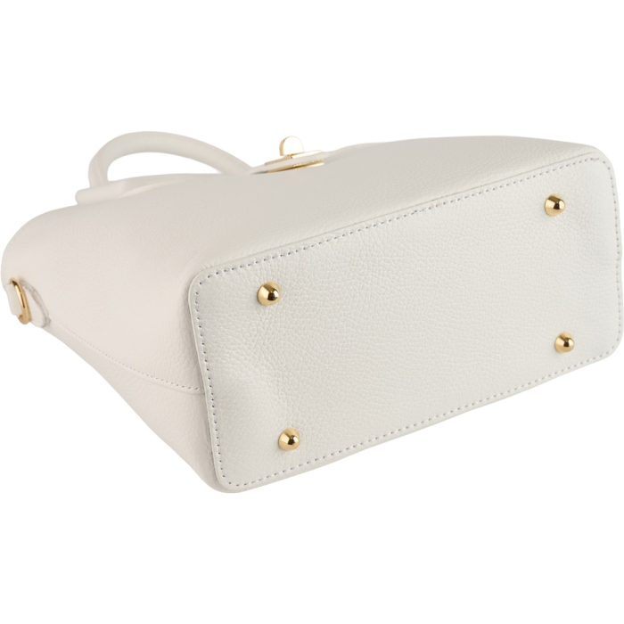 Geanta Ava din piele 100% naturala ,8247 alb [4]