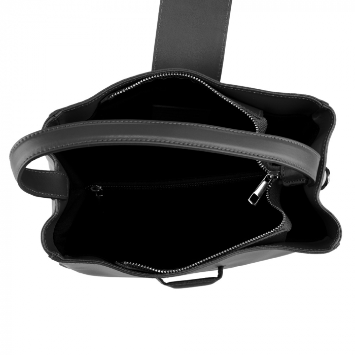 Geantă Bailley, piele naturala, neagra, 8057 [5]