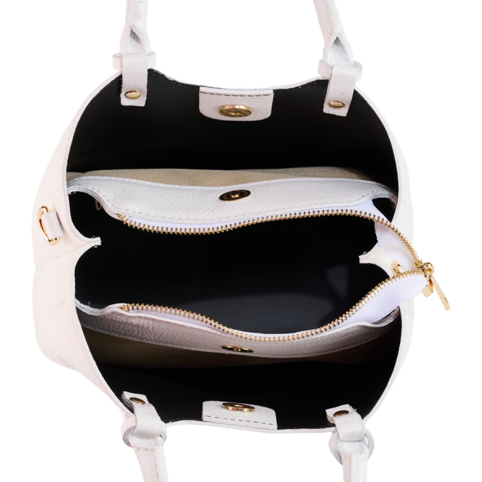 Geanta Blanche,din piele 100%naturala Italia,8246,alb [5]