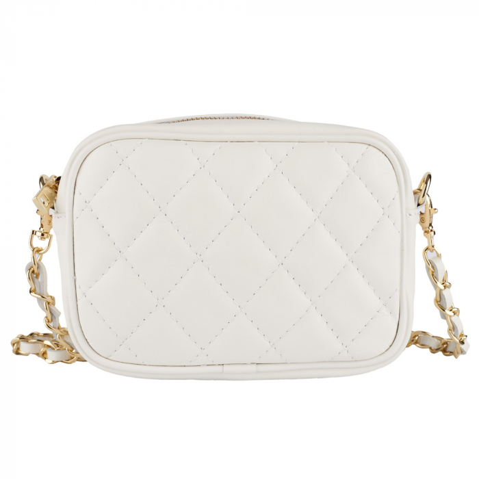 Geantă Cassia, crossbody piele alba cu aspect matlasat 8167 [3]