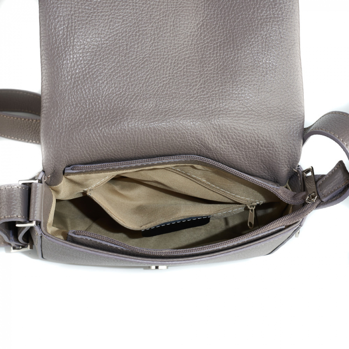 Geantă Chantal, piele naturala matlasata gris, 8177 [4]