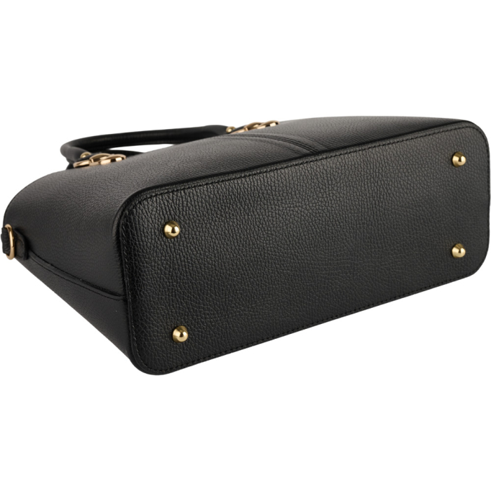 Geanta Chiara,din piele naturala neagra cu accesorii aurii 8215 [4]