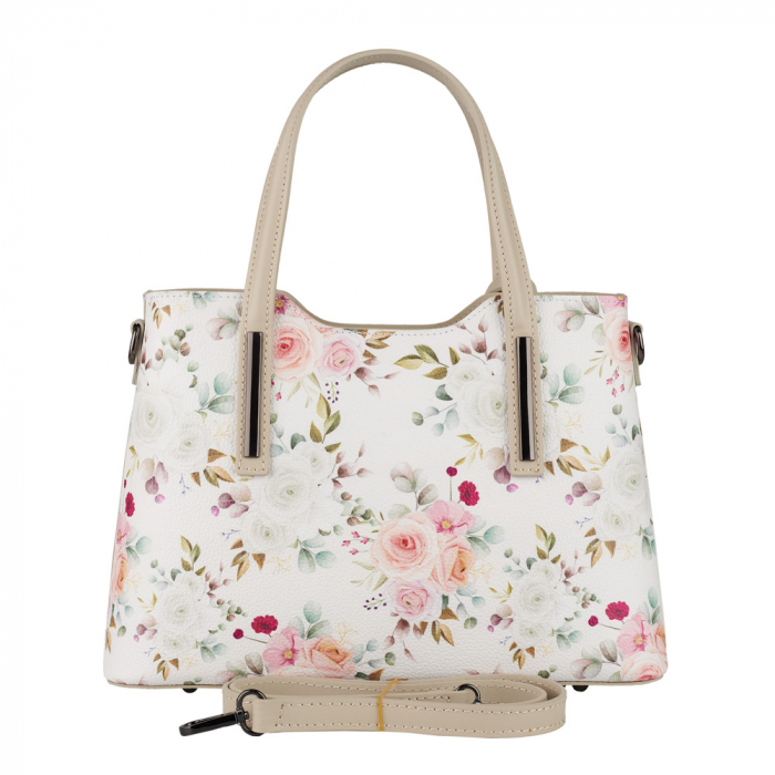 Geantă Connie, din piele naturală crem 8195 [3]