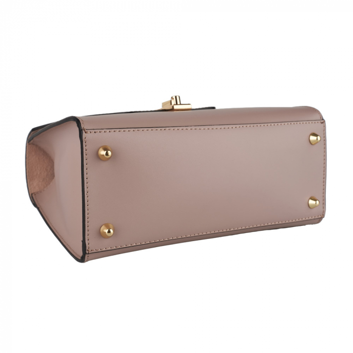 Geantă Courtney, din piele naturală taupe deschis, 8184 [4]