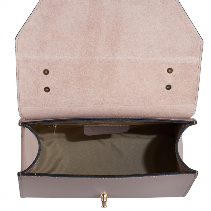 Geantă Courtney, din piele naturală taupe deschis, 8184 [5]