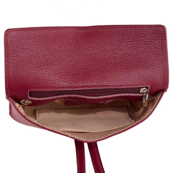 Geanta dama Heritage din piele 100%naturala,bordo,8256 [4]