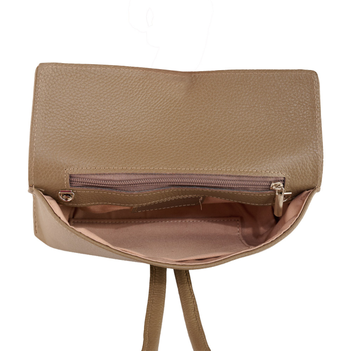Geanta dama Heritage din piele 100%naturala,taupe deschis,8256 [4]