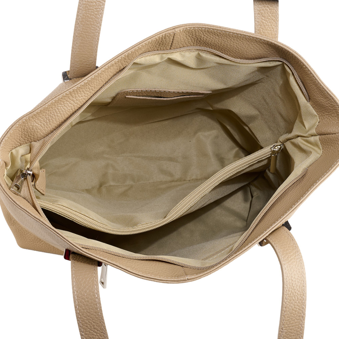 Geanta dama Sandra, din piele 100% naturală taupe deschis, 8174 [4]