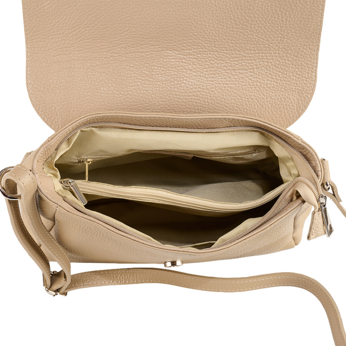 Geantă dama Serena, din piele 100% naturală taupe deschis 8244 [4]