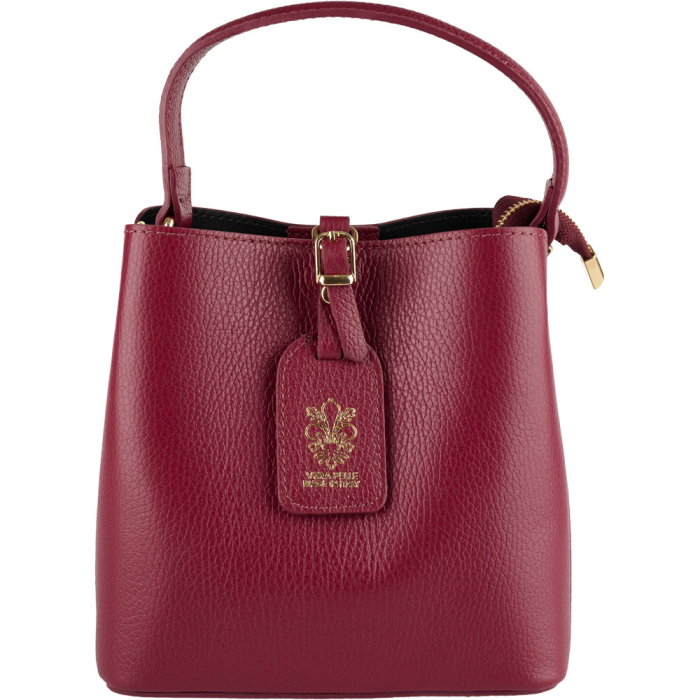 Geanta Elara din piele 100% naturala ,bordo,8249 [2]