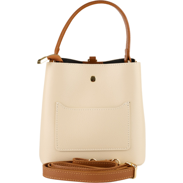 Geanta Elara din piele 100% naturala ,crem,8249 [3]