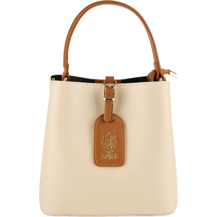 Geanta Elara din piele 100% naturala ,crem,8249 [2]