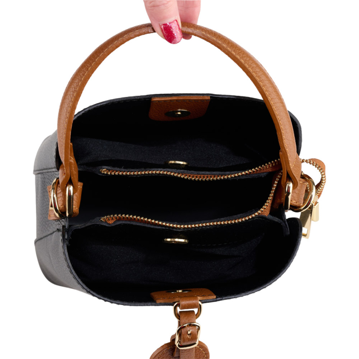 Geanta Elara din piele 100% naturala ,negru,8249 [5]