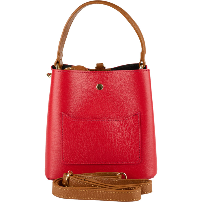 Geanta Elara din piele 100% naturala ,rosu,8249 [3]