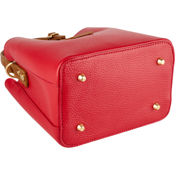 Geanta Elara din piele 100% naturala ,rosu,8249 [4]