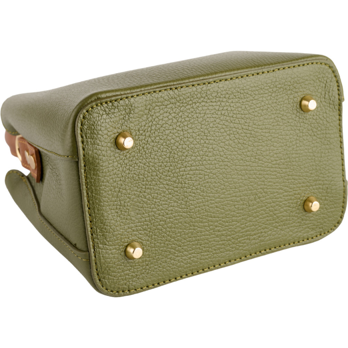 Geanta Elara din piele 100% naturala ,verde militar,8249 [4]