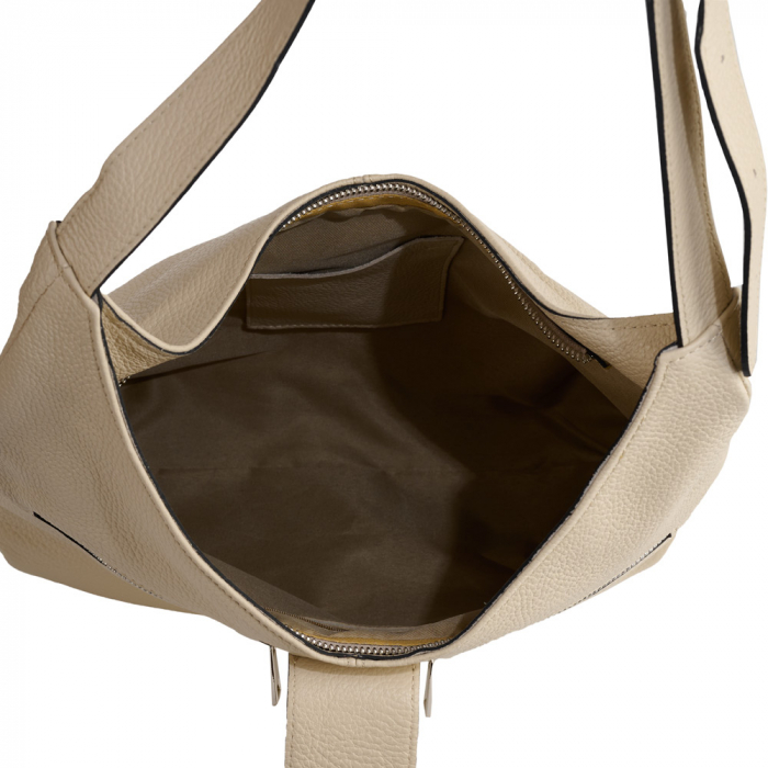 Geantă Emerald, de mana ,de umar sau crossbody piele naturala crem [4]