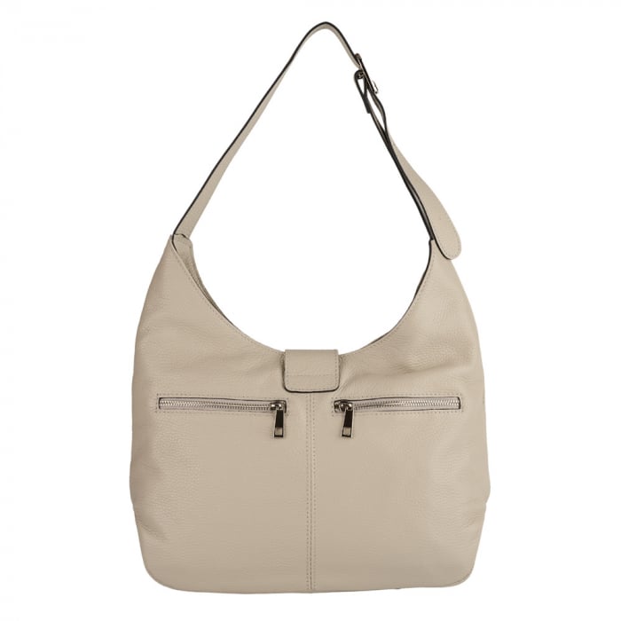 Geantă Emerald, de mana ,de umar sau crossbody piele naturala gris deschis [3]