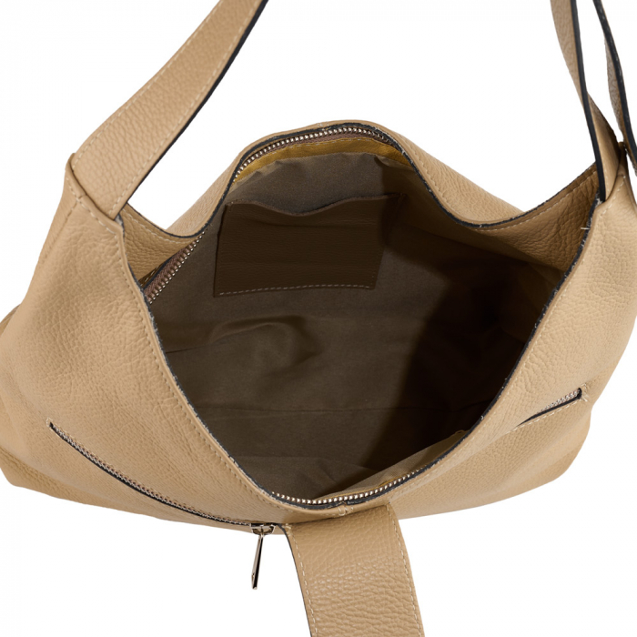 Geantă Emerald, de mana ,de umar sau crossbody piele naturala nude [4]