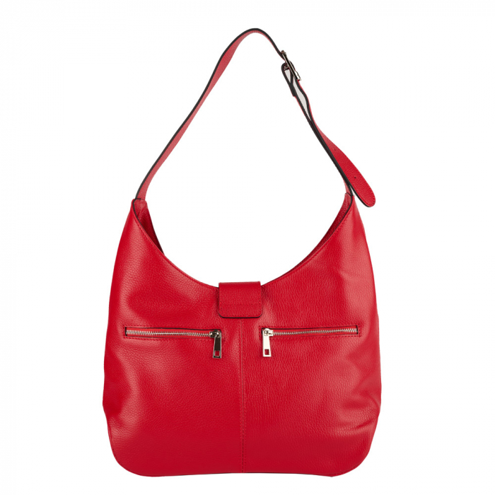 Geantă Emerald, de mana ,de umar sau crossbody piele naturala rosie [3]