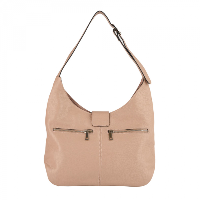 Geantă Emerald, de mana ,de umar sau crossbody piele naturala roz cipria [3]