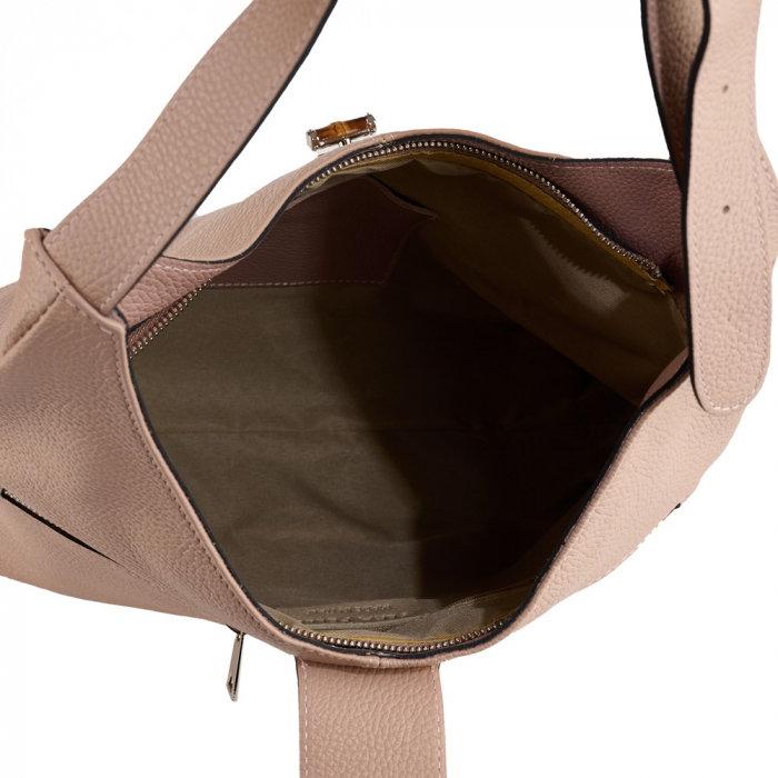 Geantă Emerald, de mana ,de umar sau crossbody piele naturala roz cipria [4]